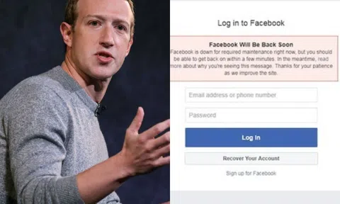 Sau hơn một giờ bị sập Facebook hoạt động gián đoạn, Mark Zuckerberg ngậm ngùi mất gần 3 tỷ USD