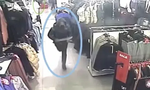 Thót tim khoảnh khắc côn đồ hung hãn đuổi theo người đàn ông trong cửa hàng quần áo