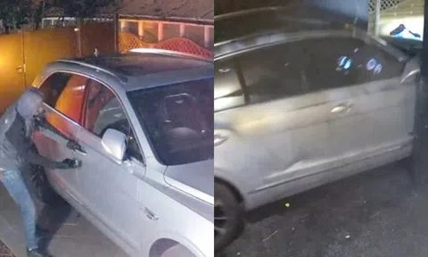 Khoảnh khắc nhóm trộm hung hãn cướp trắng trợn chiếc Bentley không cần chìa khóa trong 60 giây