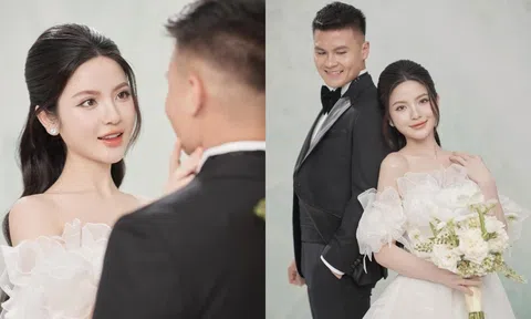 Ngắm trọn bộ ảnh cưới của Quang Hải và Chu Thanh Huyền: Cô dâu xinh như hoa hậu