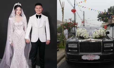 Đám cưới Quang Hải: Chú rể bảnh bao tươi rói, dùng xe sang 16 tỷ đón Chu Thanh Huyền