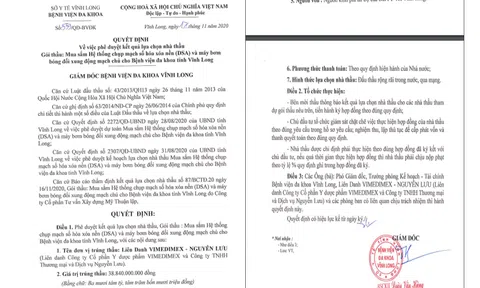Đấu thầu tại bệnh viện Đa khoa Vĩnh Long: Hệ thống chụp mạch số hóa xóa nền DSA giá cao bất thường