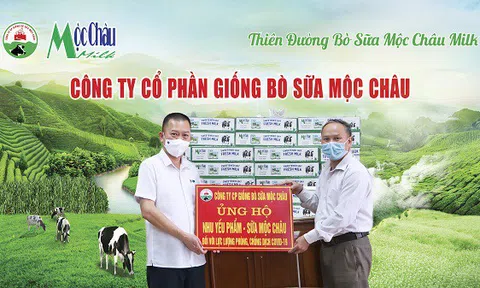 Mộc Châu Milk trao tặng hơn 50.000 sản phẩm sữa tươi tới người dân và lực lượng tuyến đầu phòng chống dịch COVID-19