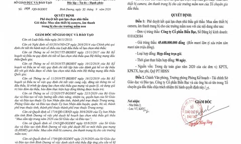 Bình Dương: Chênh lệch “khủng” từ các gói thầu tại sở GD&ĐT đi đâu, vào túi ai?