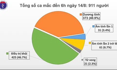 Thêm 6 ca mắc mới COVID-19, Việt Nam có 911 bệnh nhân