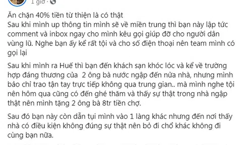 Thủy Tiên “xử đẹp” một người phụ nữ ăn chặn tiền từ thiện của dân vùng lũ