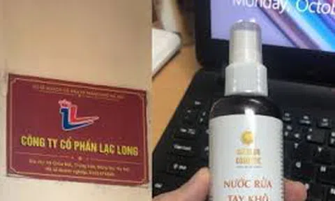 Công ty Cổ phần Lạc Long - nhà sản xuất sản phẩm nước rửa tay Golden Sun Cosmetic có dấu hiệu vi phạm pháp luật?