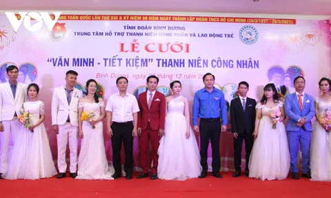 Lễ cưới tập thể 0 đồng cho công nhân lao động nghèo ở Bình Dương