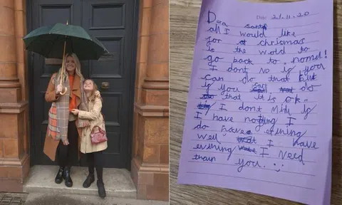 Xúc động trước điều ước của bé gái đêm Noel 'Con chỉ mong thế giới trở lại bình thường'