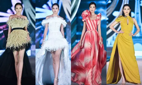 Kỳ Duyên, Đỗ Mỹ Linh, Tiểu Vy, Lương Thùy Linh "đọ catwalk" trong đêm thi phụ đầu tiên của Hoa hậu Việt Nam 2020