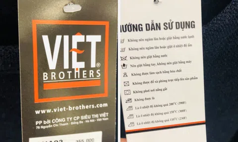 Hệ thống cửa hàng Việt Brothers bán hàng may mặc thiếu tem CR, chất lượng liệu có đảm bảo?