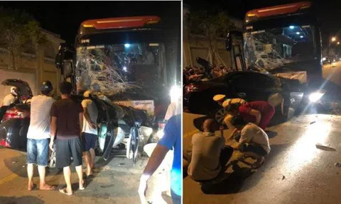 Ô tô con đối đầu xe khách ở Sầm Sơn, tài xế chết tại chỗ