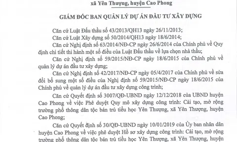 Cao Phong (Hòa Bình): Công ty Trường Sơn CP được ưu ái trúng thầu dù chất lượng thi công có vấn đề