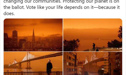 Dụng ý của ông Obama khi đăng tải chùm ảnh 'bầu trời màu đỏ'