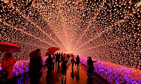 Nhật Bản: Độc đáo lễ hội ánh sáng tại công viên Nabana no Sato