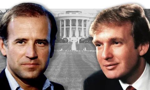 Nhìn lại các cột mốc của ông Trump và Biden qua những bức ảnh cũ