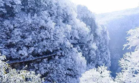 Video: Khung cảnh tuyệt đẹp của Trương Gia Giới sau trận tuyết đầu mùa