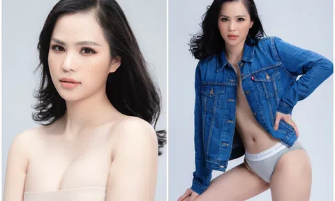 Hoa khôi Lý Thiên Trúc diện áo phanh ngực khoe khéo body gợi cảm sau khi giảm cân thành công