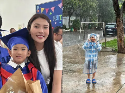 Con trai quốc tịch Mỹ của Thúy Diễm được bảo bọc, 6 tuổi mới cho tắm mưa nhưng đổi lại thành tích học tập tốt