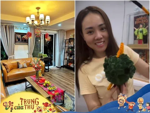 MC Nguyên Khang trang trí biệt thự 5 tỷ đón trung thu, bà xã Công Lý dùng thứ bỏ đi làm đèn lồng, loáng cái là xong