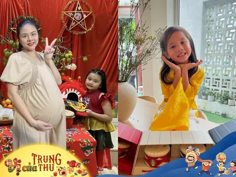 Sao Việt đón Trung Thu: Vân Trang sắp sinh con thứ 4 nên "bù đắp" cho 3 ái nữ trong biệt thự tiền tỷ