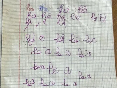 Bài tập viết chữ của học sinh lớp 1 khiến cô giáo “muốn bỏ nghề”, dân tình cười ra nước mắt