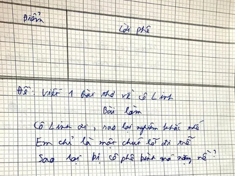 Viết bài thơ về cô giáo ngày 20/11, cậu học sinh Đà Nẵng khiến cộng đồng mạng cười ná thở khi đọc đến dòng cuối