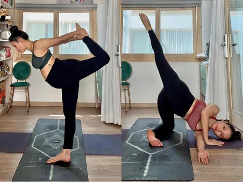 Phương Trinh Jolie uốn dẻo lộn ngược người, yoga "ke đầu" ở tháng cuối thai kỳ khiến ai nhìn cũng "choáng"