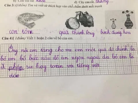 Bé lớp 2 viết văn kể chuyện ông nội tặng quà cho mẹ, chỉ 3 dòng nhưng ai đọc cũng cười ná thở