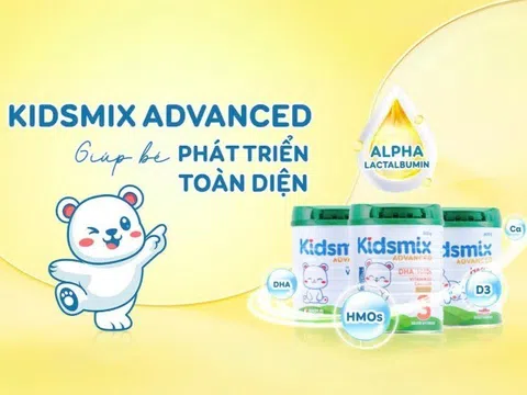 Kidsmix Advanced follow up formula 3 giàu đạm Alpha lactalbumin giúp bé phát triển toàn diện