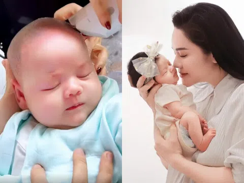 Nhật Kim Anh cạo đầu con gái trông như "chú tiểu", dân tình nhìn mà xót mái tóc đen dày của bé Julia