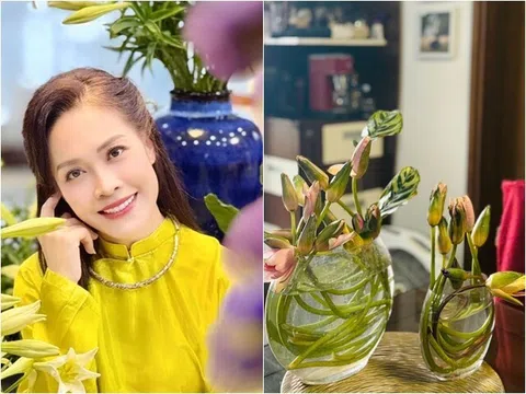 Nữ BTV VTV cắm hoa ngập nhà, loài hoa đỏng đảnh "ngủ gục" cũng không làm khó được bà mẹ 2 con