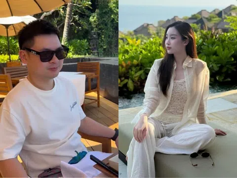Hoa hậu Đỗ Mỹ Linh diện áo xuyên thấu du lịch cùng chồng thiếu gia, sắc vóc chuẩn "gái 1 con trông mòn con mắt"