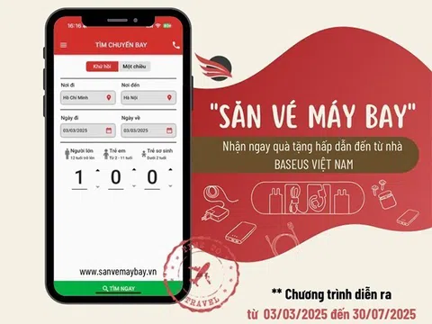 Đặt vé máy bay – nhận ngay phụ kiện công nghệ cao cấp Baseus