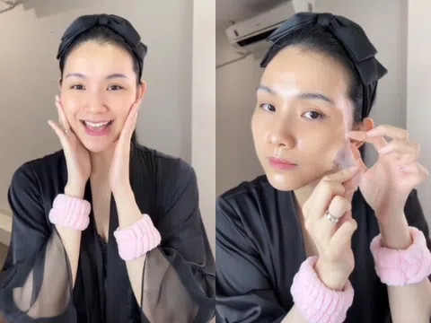 Hoa hậu Thùy Lâm khoe mặt mộc căng tràn sức sống ở tuổi U40, làm đẹp bằng cách "lột da"