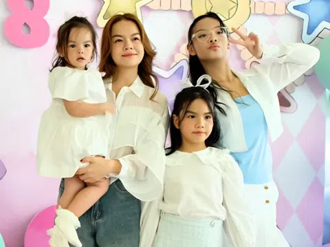Chồng Phạm Quỳnh Anh lăn xả hết mình trong tiệc sinh nhật con riêng của vợ, là bố ấm áp của 3 "tiểu công chúa"