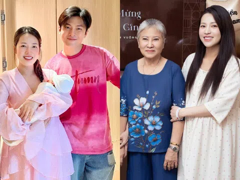 Puka bế con rạng rỡ bên Gin Tuấn Kiệt hậu sinh nở, "thiên thần nhỏ" là cháu cưng của 2 nhà nội ngoại