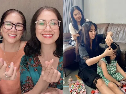 Lê Phương khoe mối quan hệ với mẹ ruột và mẹ chồng, 2 bà thông gia trẻ đẹp nhìn giống như chị em sinh đôi