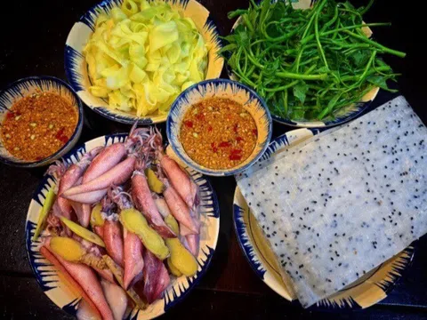 Mực cuốn rau muống - món ăn đang hot MXH không ngờ có thể gây hại sức khỏe, ai tuyệt đối không nên ăn?