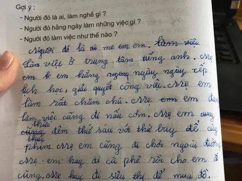 Viết văn kể về nghề nghiệp của mẹ, bé tiểu học khiến cõi mạng nể phục vì độ giàu có