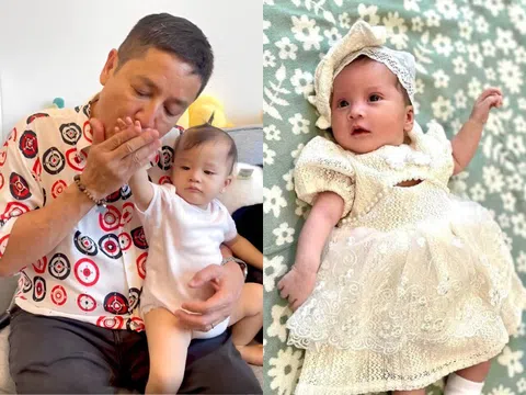 NSƯT Chí Trung khoe cháu nội giống hệt ông, "tiểu công chúa" là con dịch giả Thảo Minh gần 1 tuổi rõ nét đáng yêu