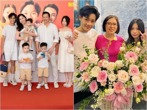 5 con chung con riêng của Shark Hưng xuất hiện ở sự kiện VTV, 2 bé lớn thân cả với mẹ ruột của mẹ kế