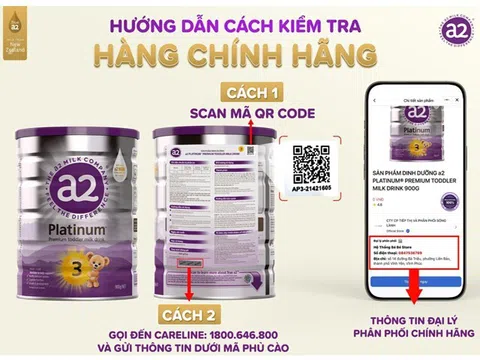 Cách nhận biết sữa a2® Platinum® chính hãng tại Việt Nam