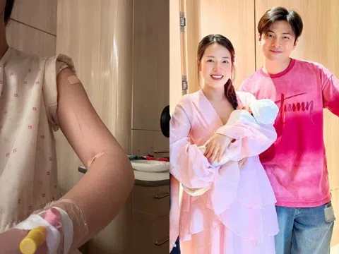 Puka được chồng Gin Tuấn Kiệt chăm kỹ vẫn xanh xao đáng lo, mẹ bỉm hạnh phúc khoe ảnh đầu đời của con