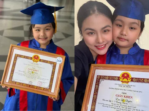 Diễn viên Vân Trang ở ẩn tập trung nuôi 4 con, hội chị em khen khéo dạy, bé gái lớp 3 đạt giải cấp quận