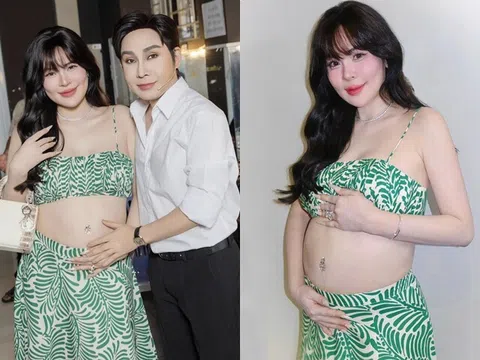 Sao Việt 24h: HH Phương Lê mặc crop top, lộ bụng bầu 4 tháng to tròn, đi xế hộp tiền tỷ xem chồng NSƯT Vũ Luân diễn