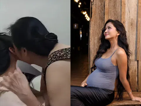 Hoa hậu H'Hen Niê được mẹ chồng ôm hôn thắm thiết khi thông báo chuyện mang thai, ông bà say mê ngắm cháu nội