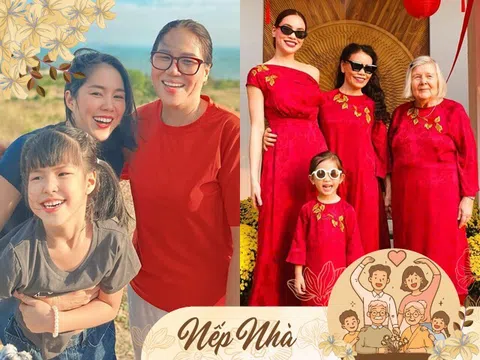 Sao Việt đứng giữa mẹ ruột và mẹ chồng: Lê Phương như thêm 2 chị gái song sinh, Hồ Ngọc Hà nổi nhất nhờ dòng máu lai