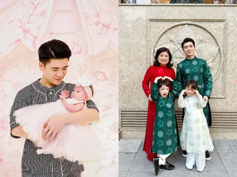 Con trai Bầu Hiển lần đầu khoe rõ mặt con gái chào đời tại Mỹ, tiểu thư hào môn như "bản sao" của bố