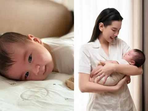 Mai Ngọc rèn nếp cho con từ bé: 6h sáng đã nằm sấp tập luyện, bé Panda vừa lí lắc vừa siêng năng